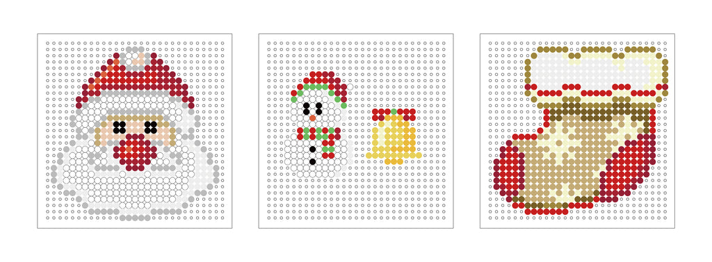 Christmas Fuse Bead Collection Patten Sheet