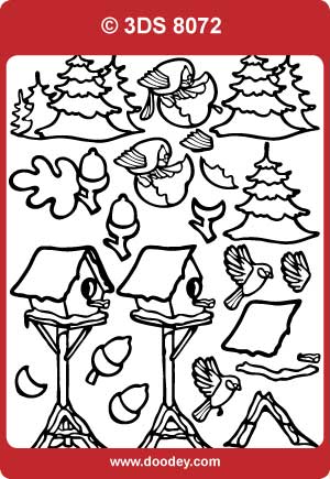 3DS8072 Christmas Candles & Decorations 3D Peel off