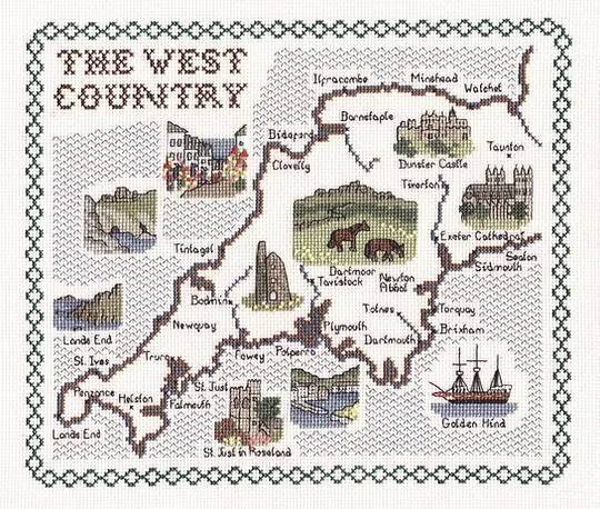 Cross Stitch Map Kits