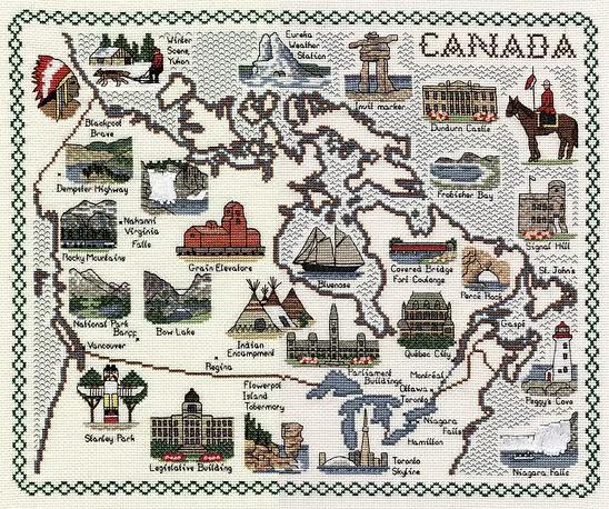 Cross Stitch Map Kits
