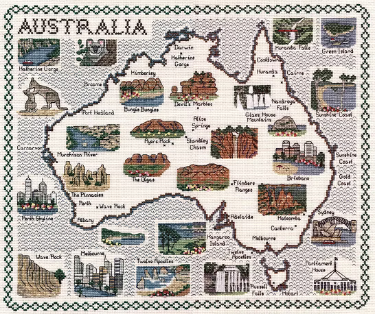 Cross Stitch Map Kits