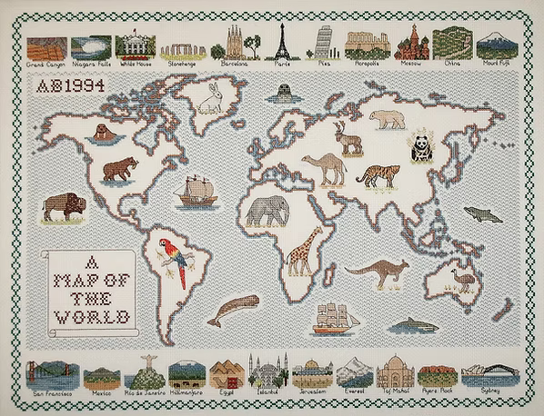Cross Stitch Map Kits