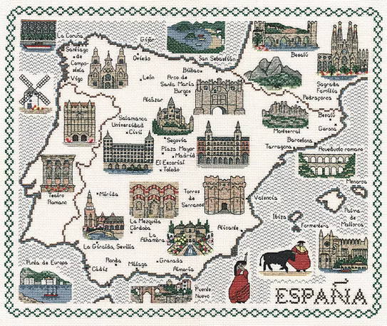 Cross Stitch Map Kits
