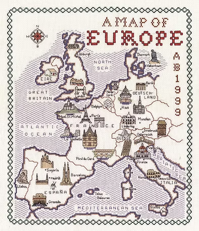 Cross Stitch Map Kits