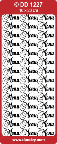 DD1227 Menu Peel off