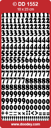 DD1552 Numbers Peel off
