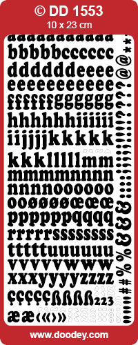 DD1553 Alphabet Small Peel off