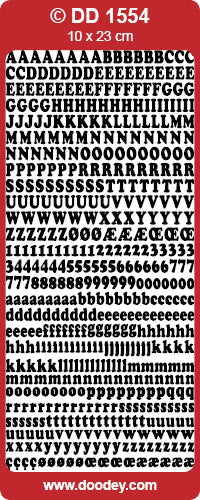 DD1554 Figures / Letter Extra Small Peel off