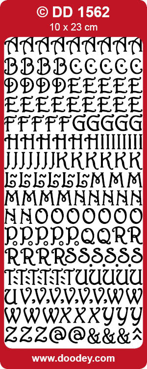 DD1562 Alphabet Curled