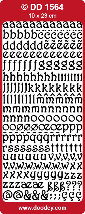 DD1564 Lowercase Curled