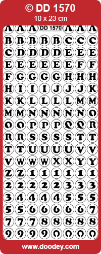 DD1570 Letter & Numbers in Circles