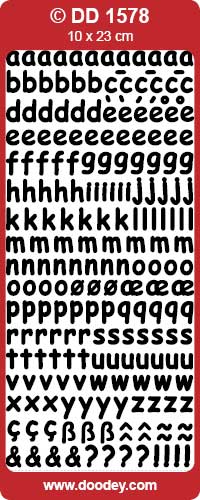 DD1578 Comic Alphabet Lower Peel Off