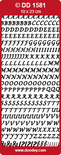 DD1581 Alphabet Elegant Big Peel Off