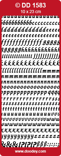 DD1583 Alphabet Elegant Small Peel Off