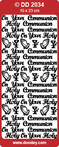 DD2034 On your Communion Peel Off