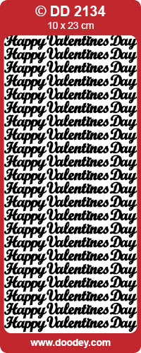 DD2134 Happy Valentines Day 2 Peel Off