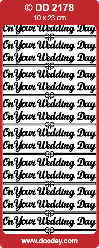 DD2178 On Your Wedding Day Peel Off
