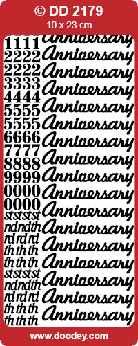 DD2179 Anniversary Numbered Peel Off