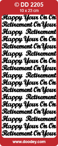 DD2205 Happy Retirement Peel Off