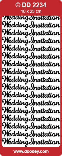 DD2234 Wedding Invitation Peel Off