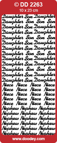 DD2263 Son Daughter Nephew Niece Peel Off
