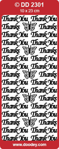 DD2301 Thank you Peel Off