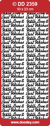 DD2359 Best Wishes With Love Peel Off