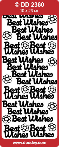 DD2360 Best Wishes Large Peel Off