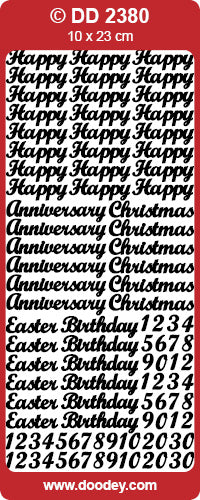 DD2380 Happy Assorted Messages Peel Off