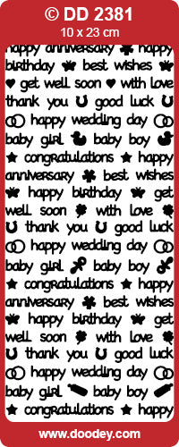 DD2381 Assorted Messages Peel Off
