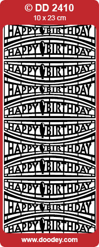 DD2410 Happy Birthday Modern   Peel Off