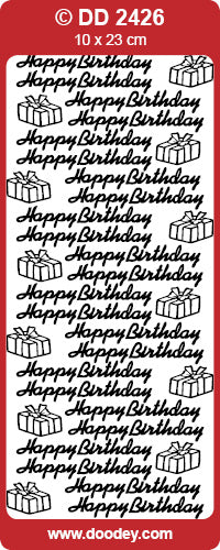 DD2426 Happy Birthday Peel Off