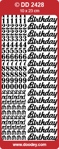 DD2428 Birthday / Numbers Peel Off