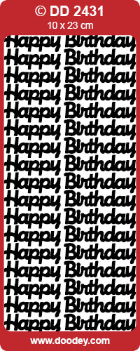 DD2431 Happy Birthday Large Peel Off