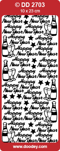 DD2703 Happy New Year Peel off