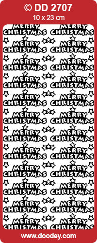 DD2707 Merry Christmas Stars Peel off