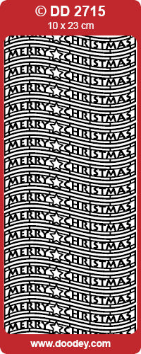 DD2715 Merry Christmas Ribbon Peel Off
