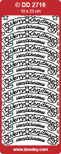 DD2716 Merry Christmas Banner Peel Off