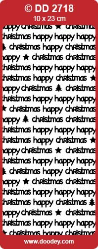 DD2718 Comic Happy Christmas Peel Off