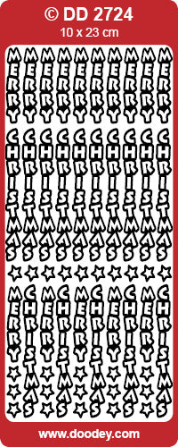 DD2724 Merry Christmas Vertical Peel Off