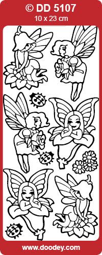 DD5107 Garden Fairies 2 Peel Off