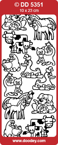 DD5351 Farm Animals Peel Off