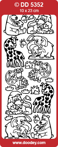DD5352 Wild Animals Peel Off