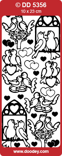 DD5356 Love Birds  Peel Off