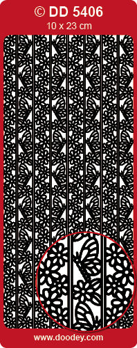 DD5406 Ribbon Lace Butterflies Peel Off