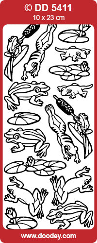 DD5411 Frogs  Peel Off