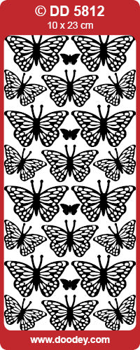 DD5812 Butterflies Many Peel Off