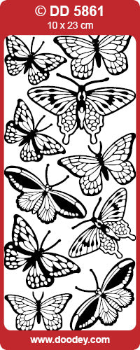 DD5861 Butterflies / Large Peel Off