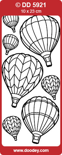 DD5921 Hot Air Balloons Peel Off