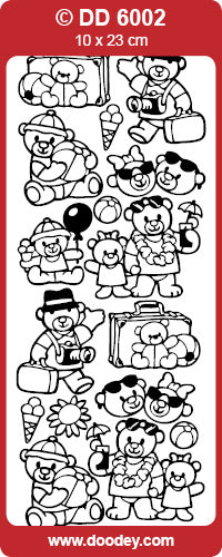 DD6002 Bears on journey Peel Off